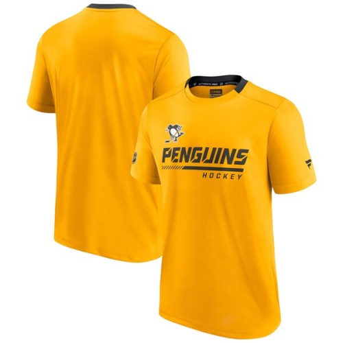 Pittsburgh Penguins Fanatics Branded Authentic Pro Alternate Logo Locker Room Performance T-Shirt - Gold