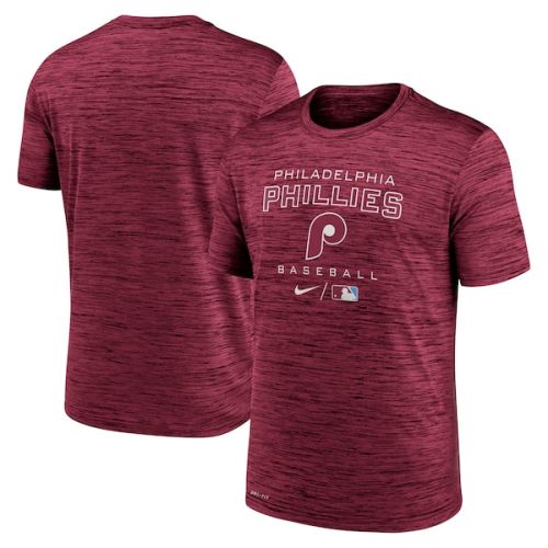 Philadelphia Phillies Nike Authentic Collection Velocity Practice Performance T-Shirt - Burgundy