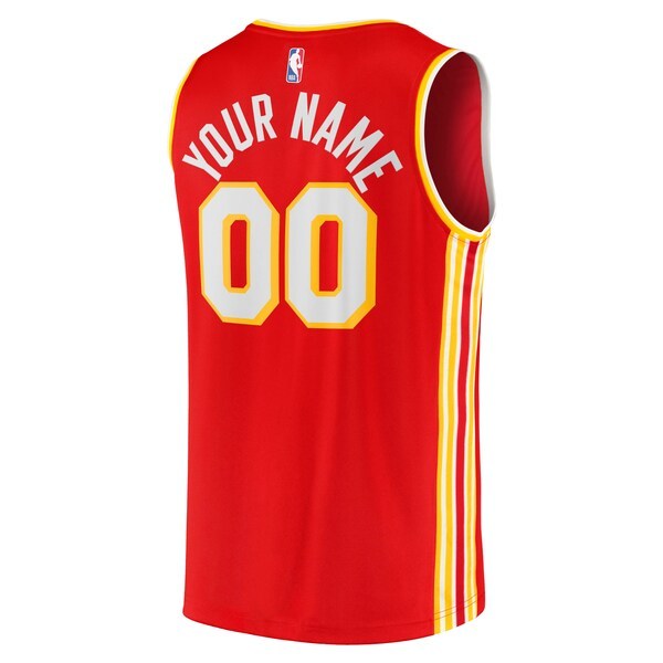 Atlanta Hawks Fanatics Branded Youth 2020 Fast Break Replica Custom Jersey - Icon Edition - Red