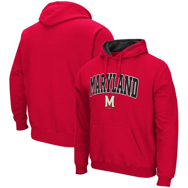 Maryland Terrapins Colosseum Arch & Logo 3.0 Pullover Hoodie - Red