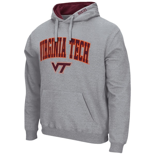 Virginia Tech Hokies Colosseum Arch & Logo 3.0 Pullover Hoodie - Heathered Gray
