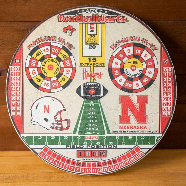 Nebraska Huskers Official Football Dart Board