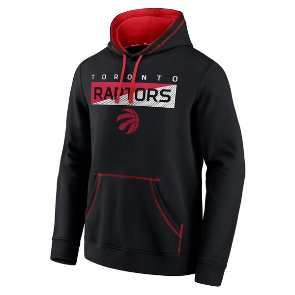Toronto Raptors Fanatics Branded Split The Crowd Pullover Hoodie - Black/Red