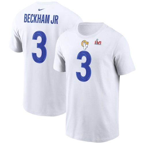 Odell Beckham Jr. Los Angeles Rams Nike Super Bowl LVI Name & Number T-Shirt - White