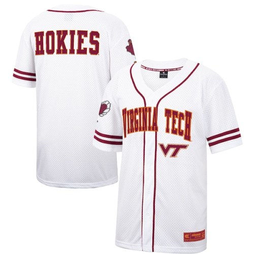 Virginia Tech Hokies Colosseum Free Spirited Baseball Jersey - White/Maroon