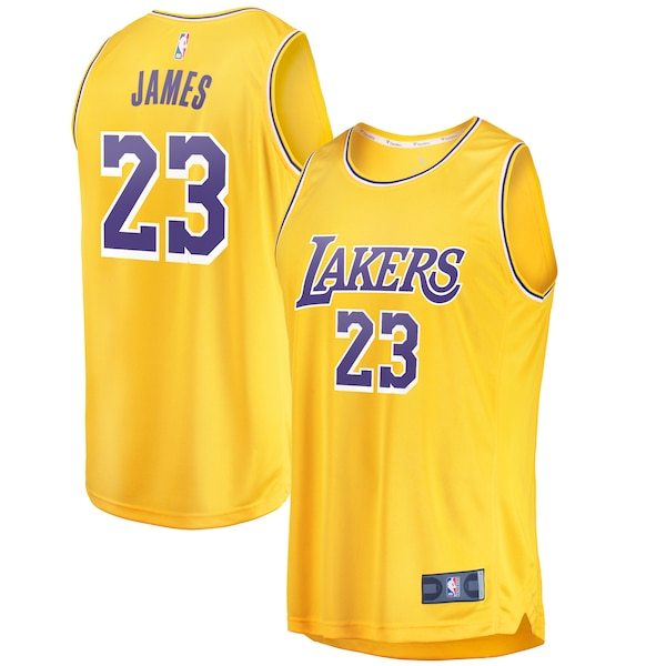 LeBron James Los Angeles Lakers Fanatics Branded Fast Break Replica Player Jersey Gold - Icon Edition