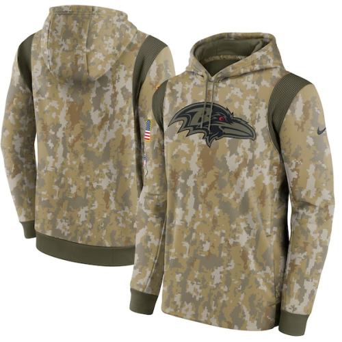 Baltimore Ravens Nike 2021 Salute To Service Performance Pullover Hoodie - Camo