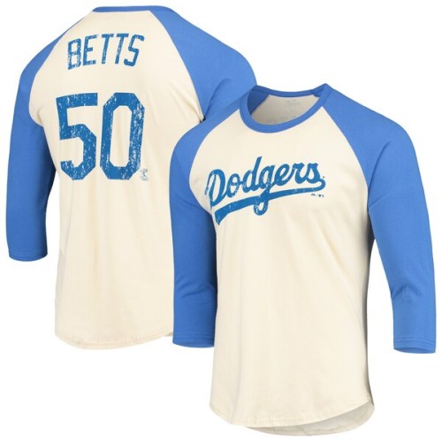 Mookie Betts Los Angeles Dodgers Majestic Threads Softhand Name & Number Raglan 3/4-Sleeve T-Shirt - Royal
