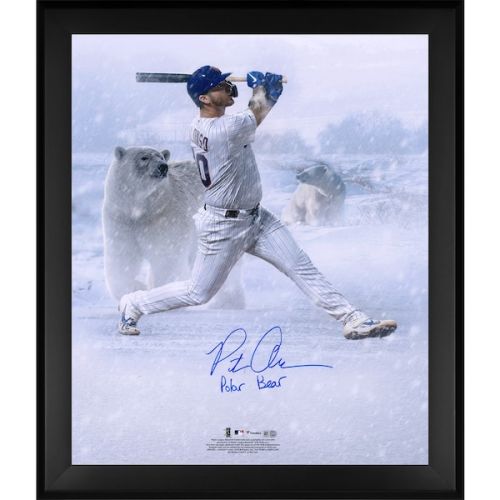 Pete Alonso New York Mets Framed Autographed 20" x 24" In Focus Photograph with "Polar Bear" Inscription