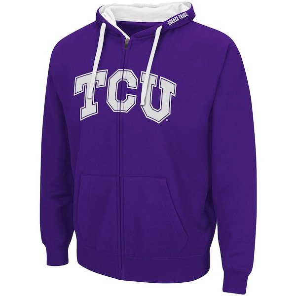 TCU Horned Frogs Colosseum Arch & Logo 2.0 Full-Zip Hoodie - Purple