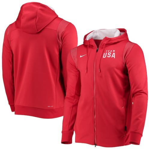 Team USA Nike Performance Full-Zip Hoodie - Red