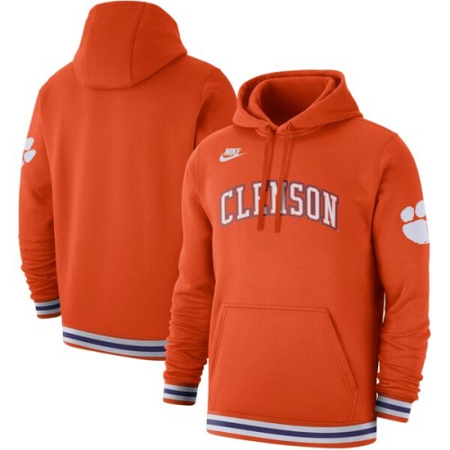 Clemson Tigers Nike Retro Pullover Hoodie - Orange