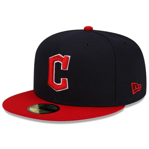 Cleveland Guardians New Era Youth Authentic Collection On-Field Home Logo 59FIFTY Fitted Hat - Navy/Red
