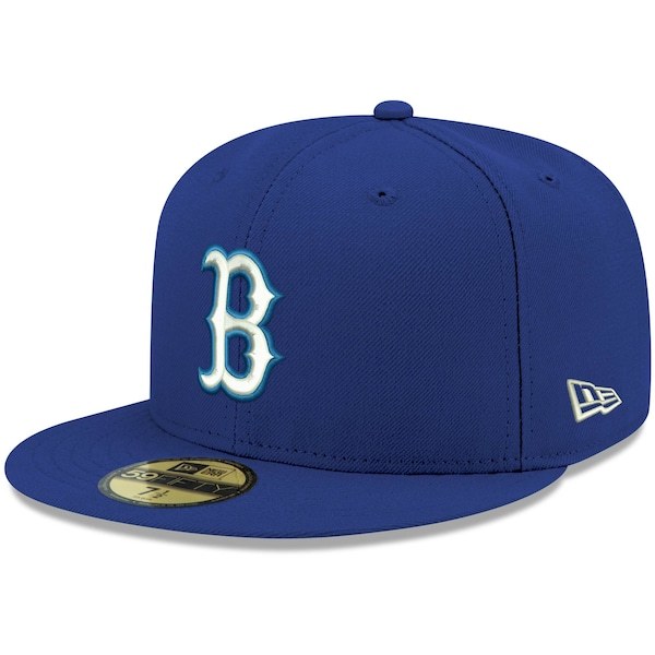 Boston Red Sox New Era Logo White 59FIFTY Fitted Hat - Royal