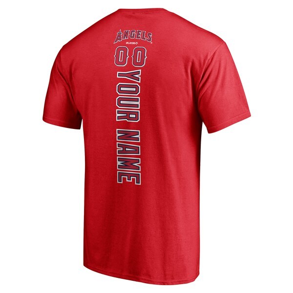 Los Angeles Angels Fanatics Branded Personalized Playmaker Name & Number T-Shirt - Red