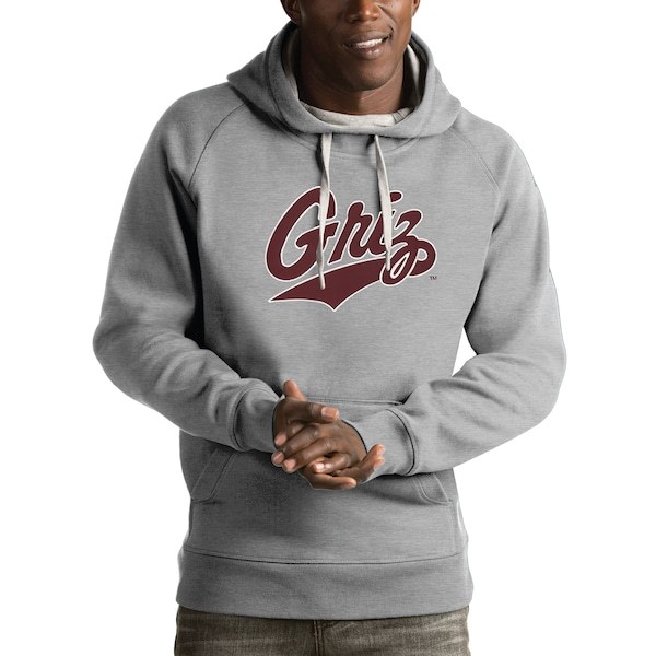 Montana Grizzlies Antigua Victory Pullover Hoodie - Gray