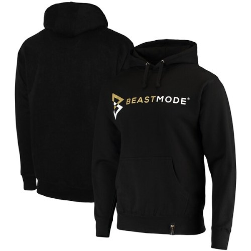 Beast Mode Printed Logo Pullover Hoodie - Black