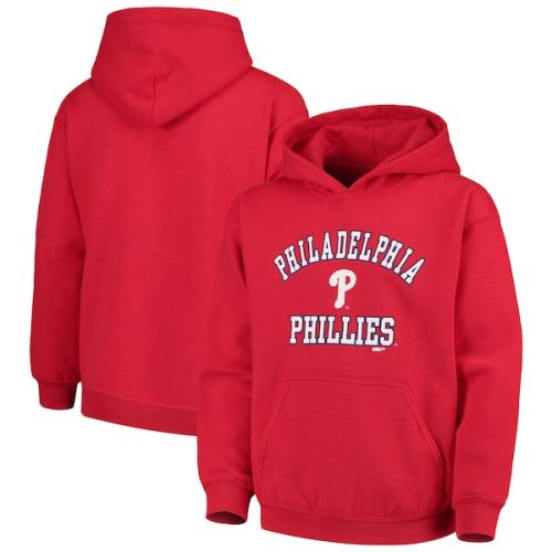 Philadelphia Phillies Stitches Youth Fleece Pullover Hoodie - Red