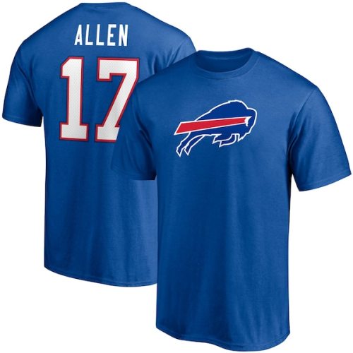 Josh Allen Buffalo Bills Fanatics Branded Player Icon Name & Number T-Shirt - Royal