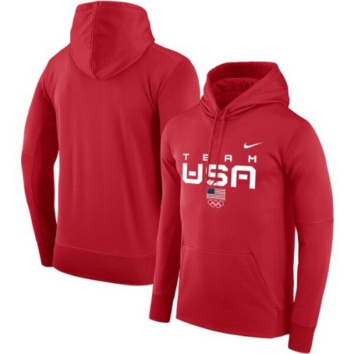 Team USA Nike Olympics Performance Pullover Hoodie - Red