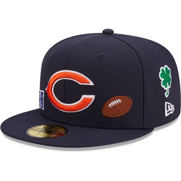 Chicago Bears New Era Team Local 59FIFTY Fitted Hat - Navy