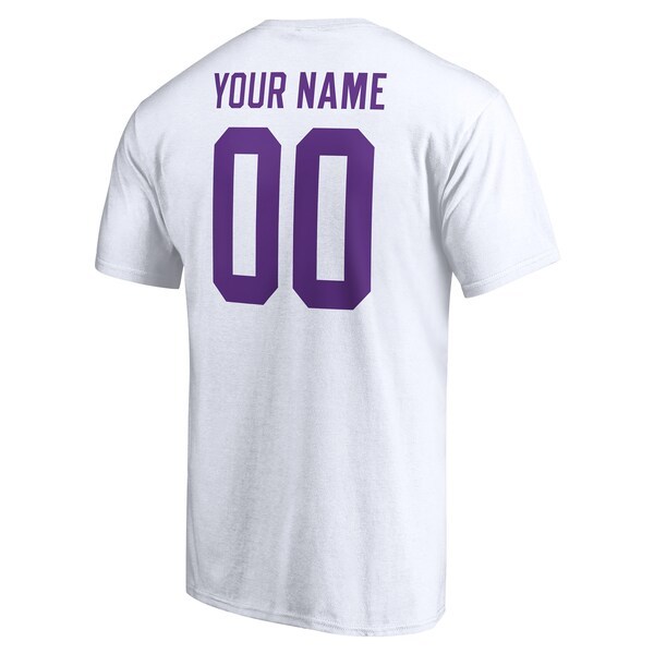 TCU Horned Frogs Fanatics Branded Personalized Any Name & Number One Color T-Shirt - White