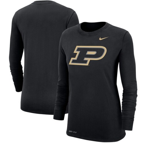 Purdue Boilermakers Nike Women's Logo Performance Long Sleeve T-Shirt - Black