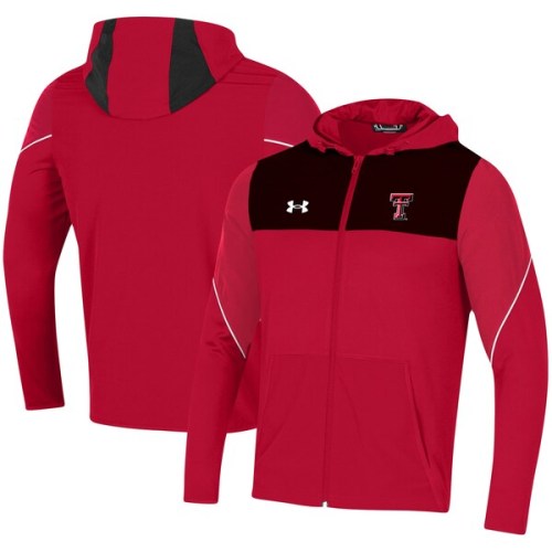 Texas Tech Red Raiders Under Armour 2021 Sideline Warm-Up Full-Zip Hoodie - Red
