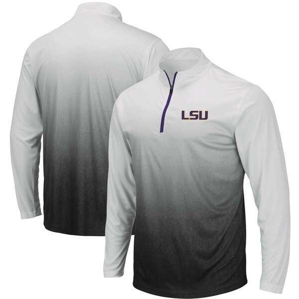 LSU Tigers Colosseum Magic Team Logo Quarter-Zip Jacket - Gray