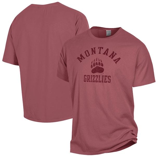 Montana Grizzlies ComfortWash Arch Logo Garment Dyed T-Shirt - Maroon