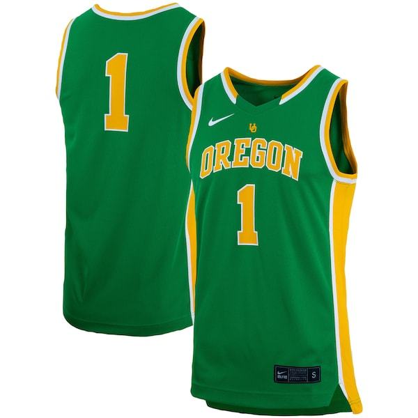 #1 Oregon Ducks Nike Team Replica Basketball Jersey - Green