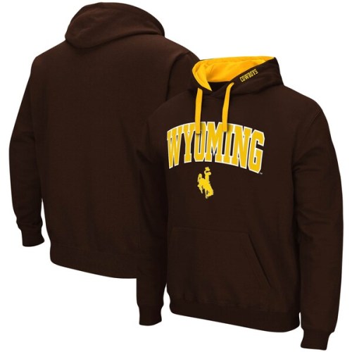 Wyoming Cowboys Colosseum Arch & Logo 2.0 Pullover Hoodie - Brown