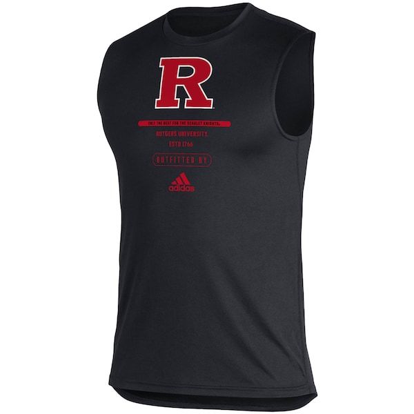 Rutgers Scarlet Knights adidas Sideline Locker Tag AEROREADY Creator Sleeveless T-Shirt - Black