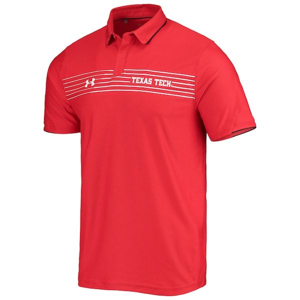 Texas Tech Red Raiders Under Armour Sideline Chest Stripe Performance Polo - Red