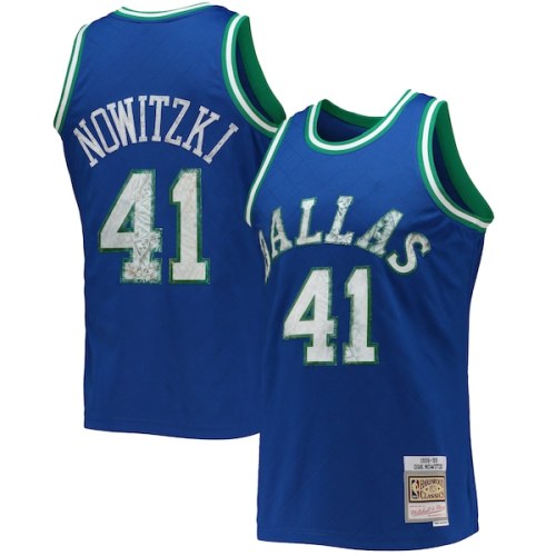 Dirk Nowitzki Dallas Mavericks Mitchell & Ness 1998-99 Hardwood Classics 75th Anniversary Diamond Swingman Jersey - Blue