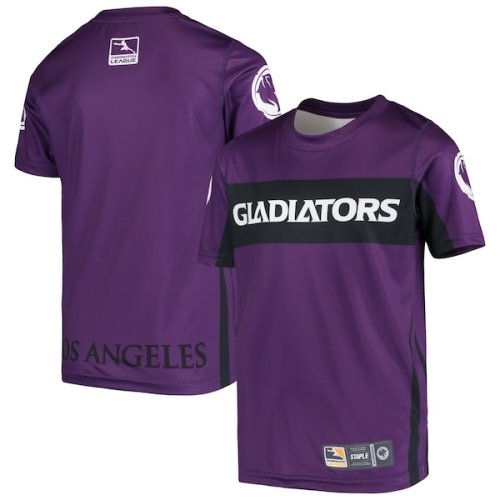 Los Angeles Gladiators Youth Sublimated Replica Jersey T-Shirt - Purple