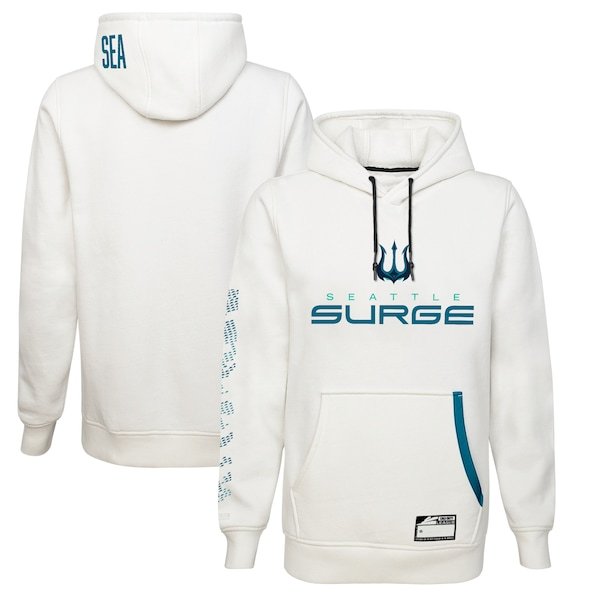 Seattle Surge Primary Authentic Player Pullover Hoodie - White