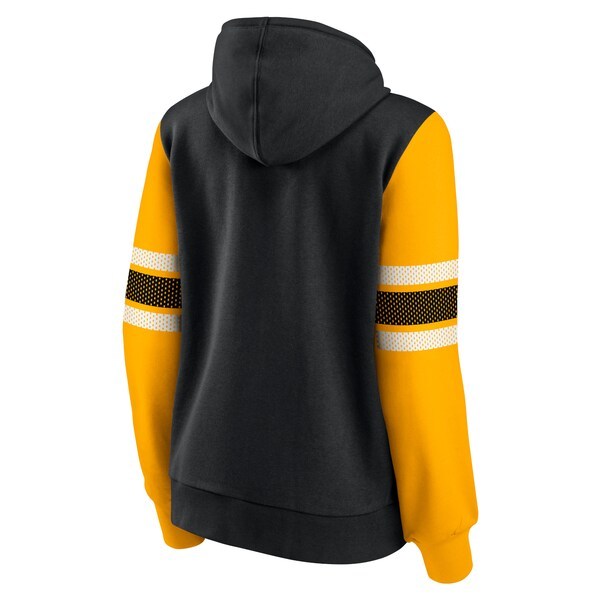 Boston Bruins Fanatics Branded Women's Script Fleece Full-Zip Hoodie - Black/Gold