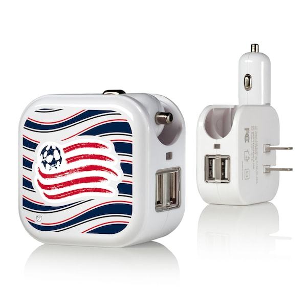 New England Revolution Striped 2-In-1 USB Charger