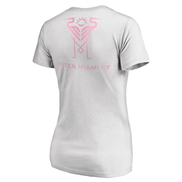 Inter Miami CF Fanatics Branded Women's Intern V-Neck T-Shirt - White