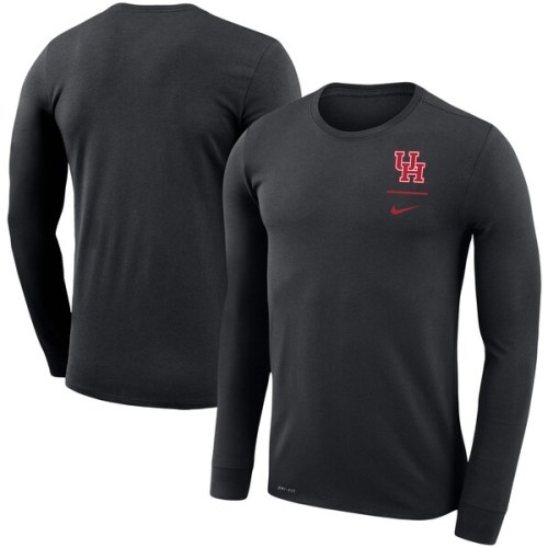Houston Cougars Nike Logo Stack Legend Performance Long Sleeve T-Shirt - Black