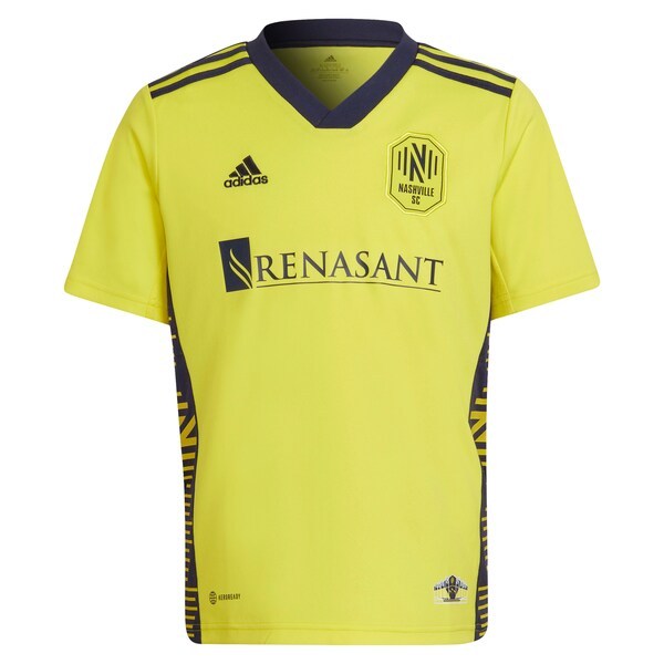 Nashville SC adidas Youth 2022 The Homecoming Kit Replica Custom Jersey - Yellow