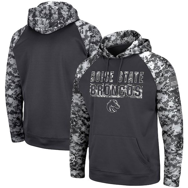 Boise State Broncos Colosseum OHT Military Appreciation Digital Camo Pullover Hoodie - Charcoal