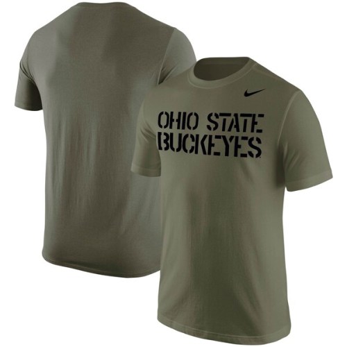 Ohio State Buckeyes Nike Stencil Wordmark T-Shirt - Olive