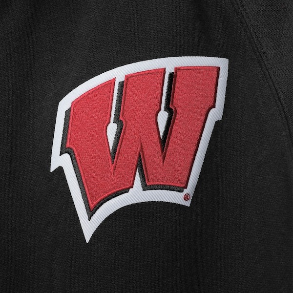 Wisconsin Badgers Under Armour Raglan Game Day Triad Full-Zip Jacket - Black
