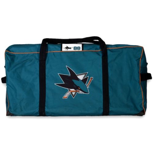 Brent Burns San Jose Sharks Fanatics Authentic Player-Issued #88 Teal Equipment Bag from the 2018-19 NHL Season