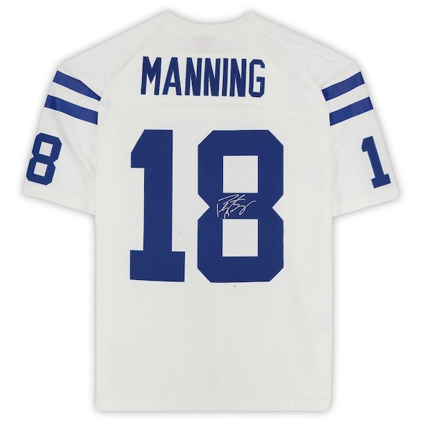 Peyton Manning Indianapolis Colts Fanatics Authentic Autographed Mitchell & Ness White Authentic Player Jersey