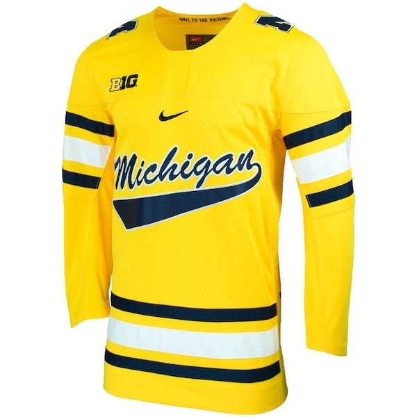 Michigan Wolverines Nike Replica College Hockey Jersey - Maize
