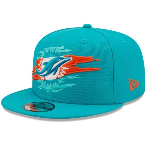 Miami Dolphins New Era Logo Tear 9FIFTY Snapback Hat - Aqua