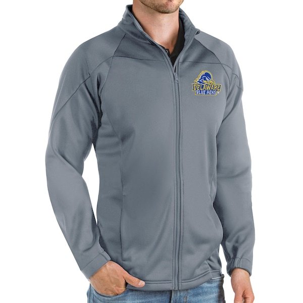 Delaware Fightin' Blue Hens Antigua Links Full-Zip Golf Jacket - Steel